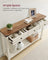 Console Table for Hallway Slim Sofa Table for Living Room Honey Brown and Rustic White - Wood and Solid Wood - Honey Brown