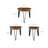 Set of 3 Nesting Coffee Table - Particleboard and Steel - Rustic Brown
