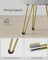 Round Velvet Storage Ottoman - 4 Metal Legs - Dove Grey - Versatile for Dressing Room