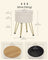 Round Storage Ottoman - Velvet - Cream White - Versatile Seating with 4 Metal Legs