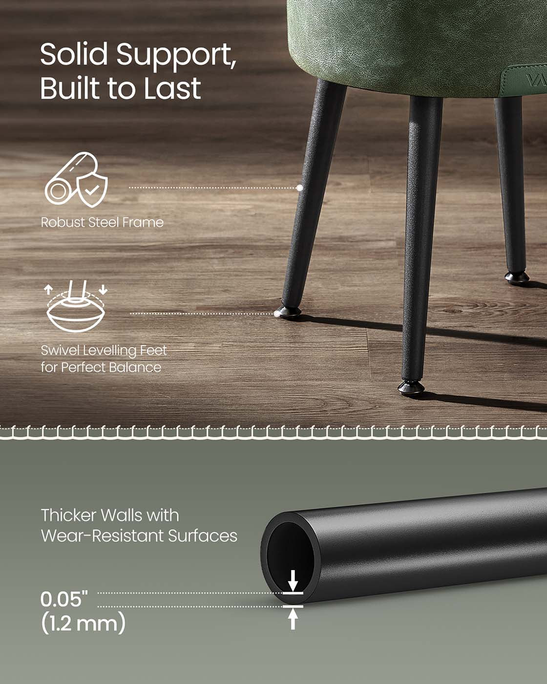 Storage Ottoman - Synthetic Leather - Round