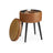 Storage Ottoman - Synthetic Leather - Round