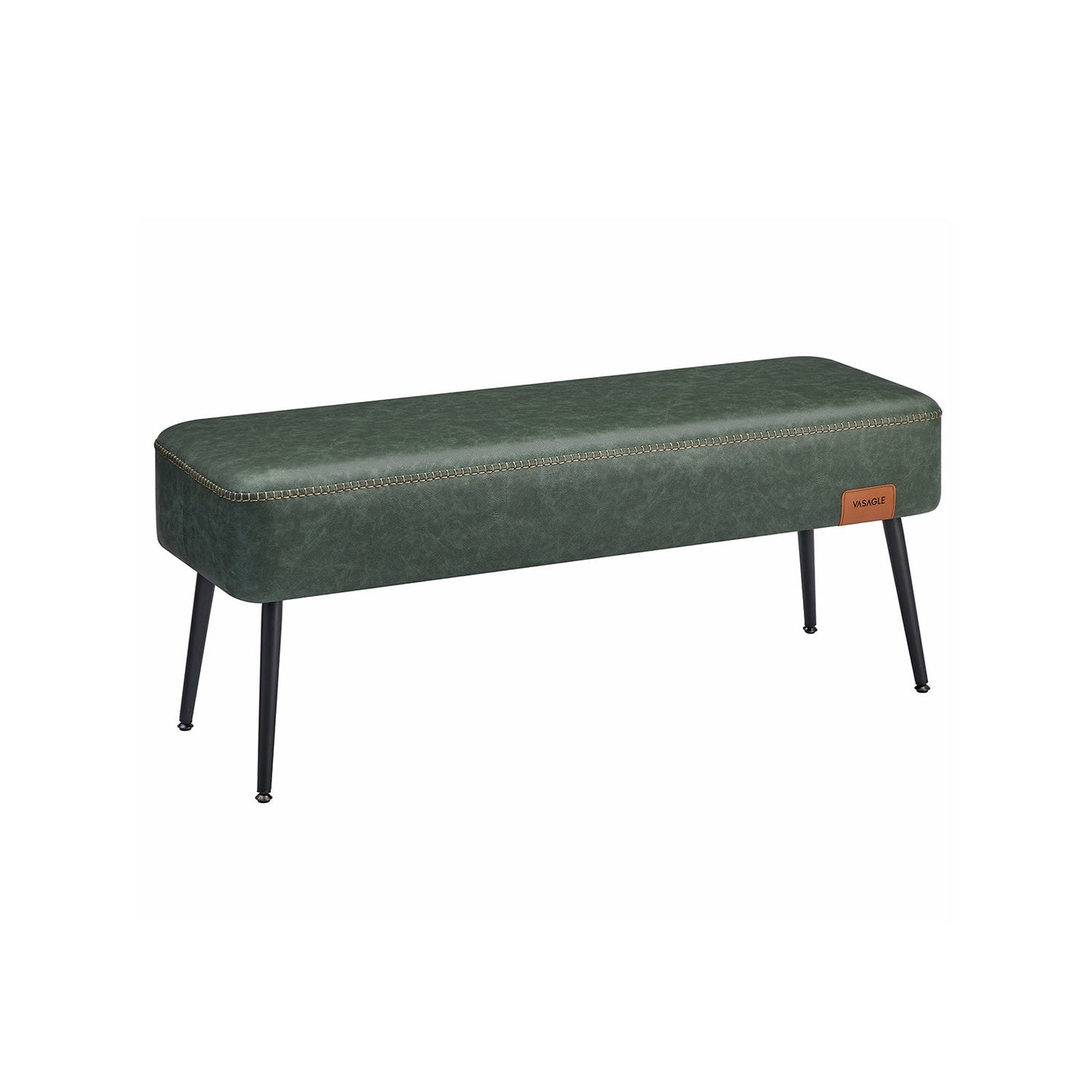 Ottoman Bench - Synthetic Leather - Forest Green - Load Capacity 300 kg
