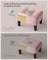 Ottoman Footstool - Velvet - Pastel Pink - Thick Cushion