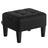 Foot Stool Ottoman Weight Capacity - Linen-Look Fabric and Foam - Ink Black