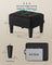 Foot Stool Ottoman Weight Capacity - Linen-Look Fabric and Foam - Ink Black
