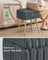 Vanity Stool - Wood - Slate Grey - Storage with Adjustable Feet
