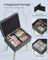 Vanity Stool - Wood - Slate Grey - Storage with Adjustable Feet
