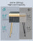 Vanity Stool - Wood - Slate Grey - Storage with Adjustable Feet