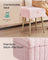 Vanity Stool - Wood - Slate Grey - Storage with Adjustable Feet