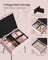 Vanity Stool - Wood - Slate Grey - Storage with Adjustable Feet