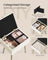 Vanity Stool - Wood - Slate Grey - Storage with Adjustable Feet