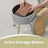 Velvet Makeup Stool - Round with Storage - Ink Black