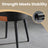 Dressing Table Stool - Synthetic Leather - Round