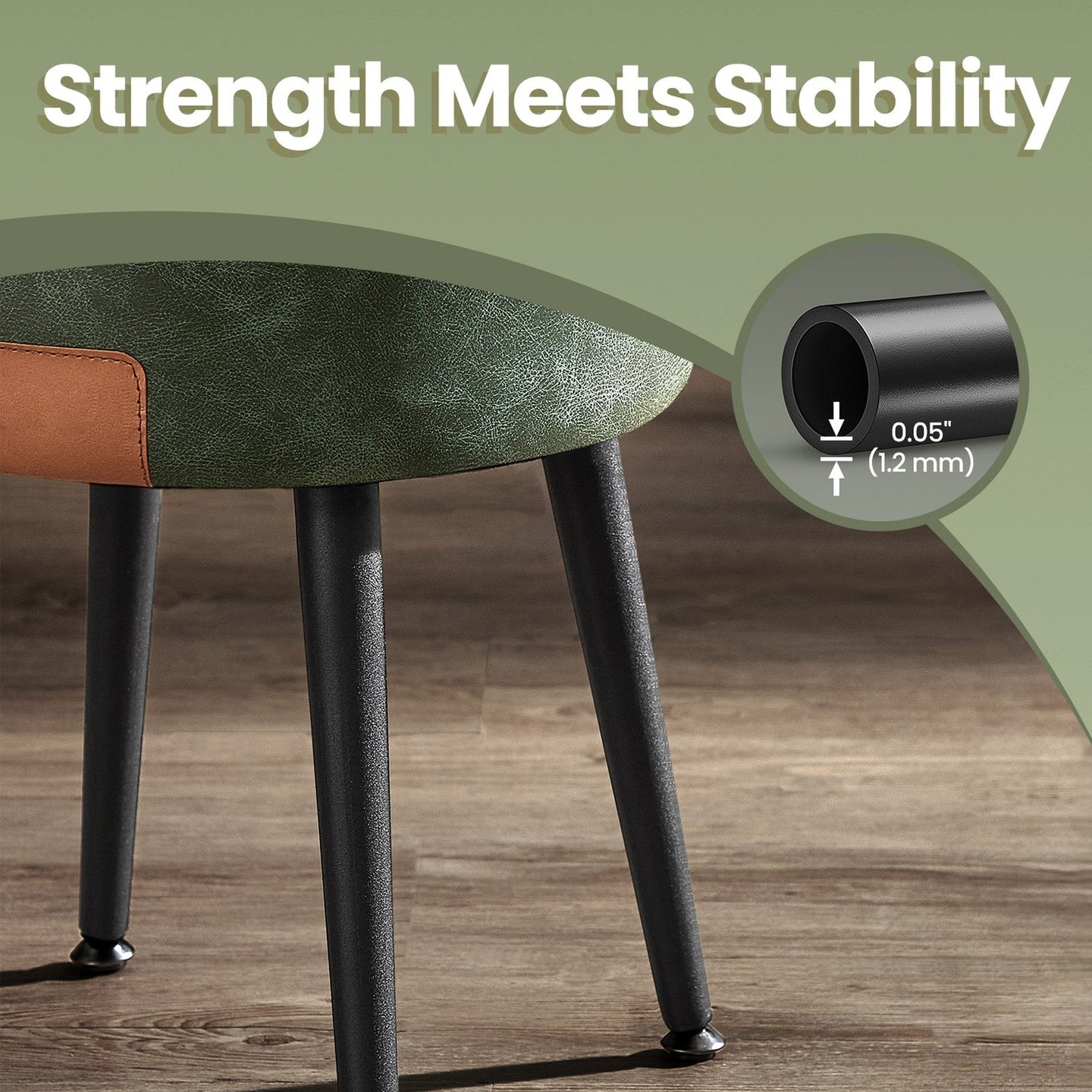 Dressing Table Stool - Synthetic Leather - Round