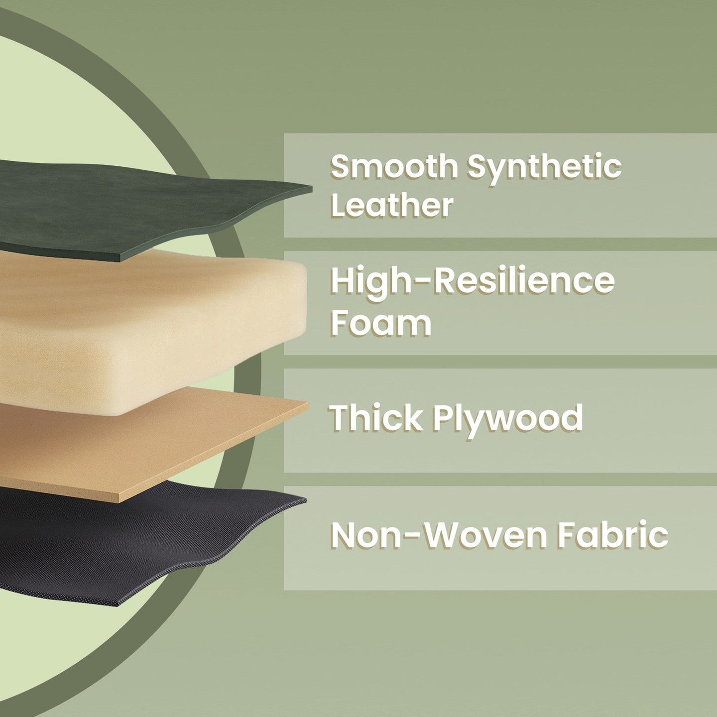 Dressing Table Stool - Synthetic Leather - Round