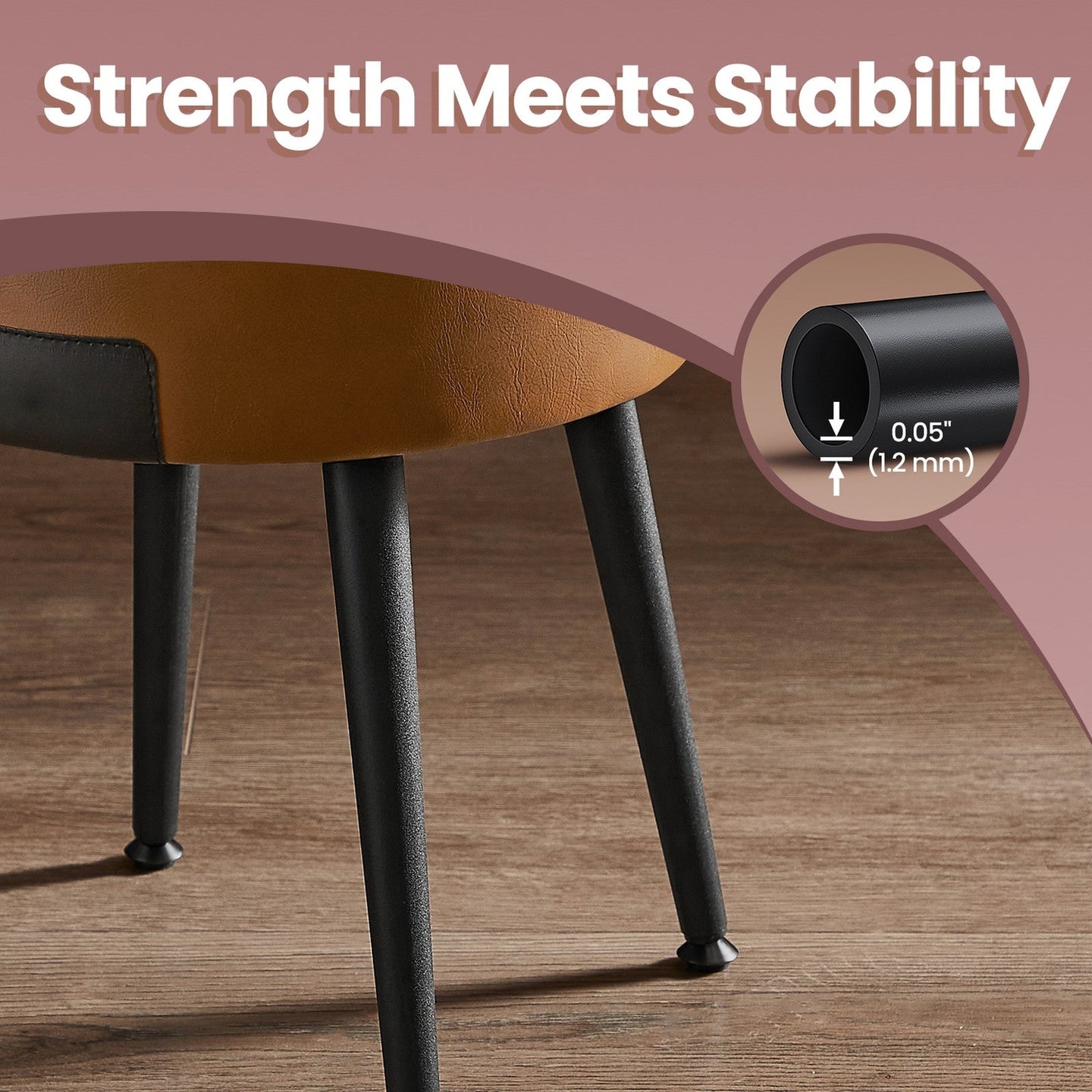 Dressing Table Stool - Synthetic Leather - Round