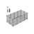 Pet Exercise Playpen - Metal - Grey - 20 Panels with Floor for Small Animals