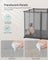 Pet Exercise Playpen - Metal - Grey - 20 Panels with Floor for Small Animals