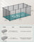 Pet Exercise Playpen - Metal - Grey - 20 Panels with Floor for Small Animals