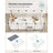 Pet Playpen - Metal - White - Adjustable DIY Enclosure with Floor