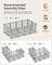 Pet Exercise Playpen - Metal - Grey - 20 Panels with Floor for Small Animals