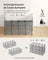 Pet Exercise Playpen - Metal - Grey - 20 Panels with Floor for Small Animals