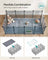 Pet Exercise Playpen - Metal - Grey - 20 Panels with Floor for Small Animals