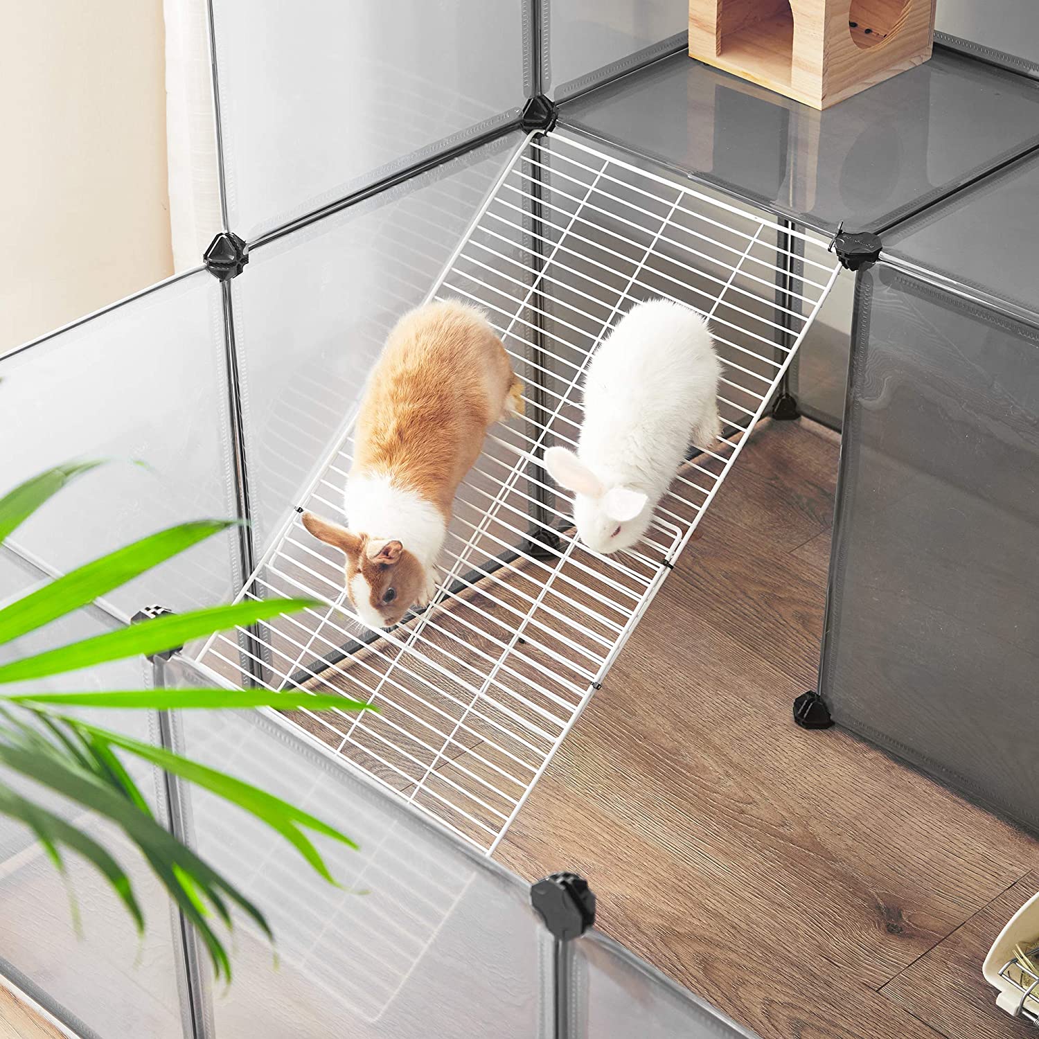 Pet Playpen - Plastic - Grey - Indoor DIY Expandable Design
