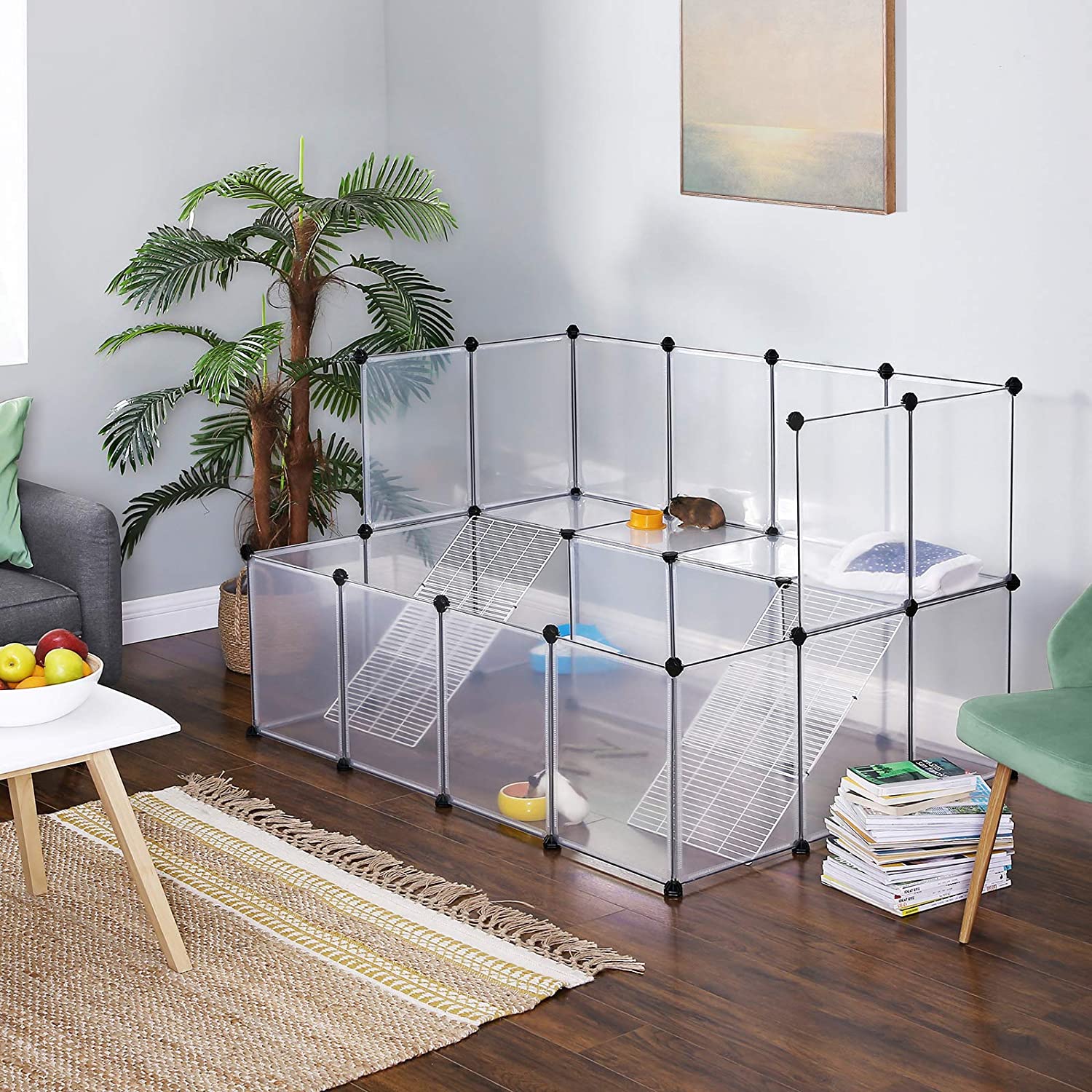 Pet Playpen - Plastic - White - DIY Design for Small Animals
