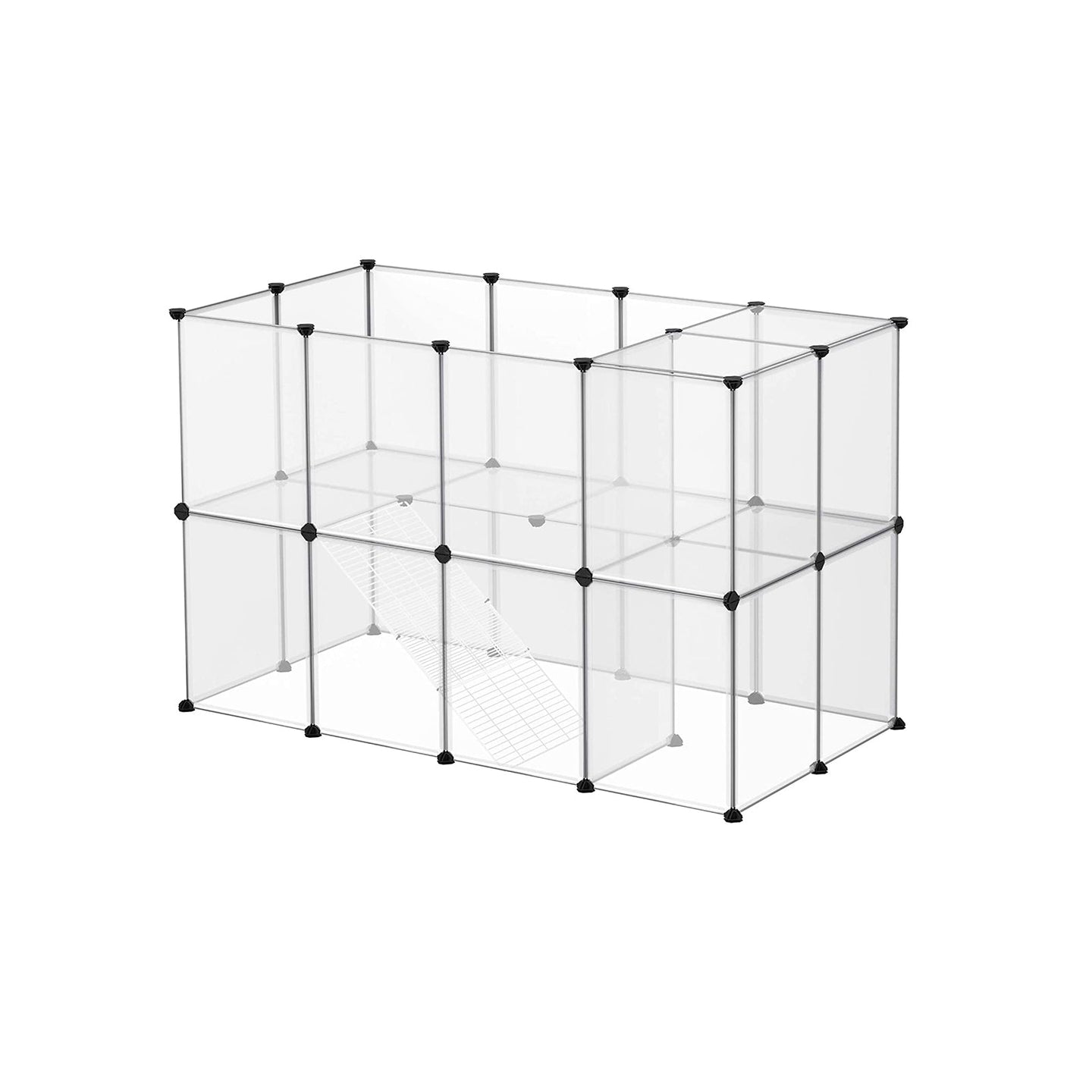 Pet Playpen - Clear Plastic - Grey - DIY Design for Small Animals
