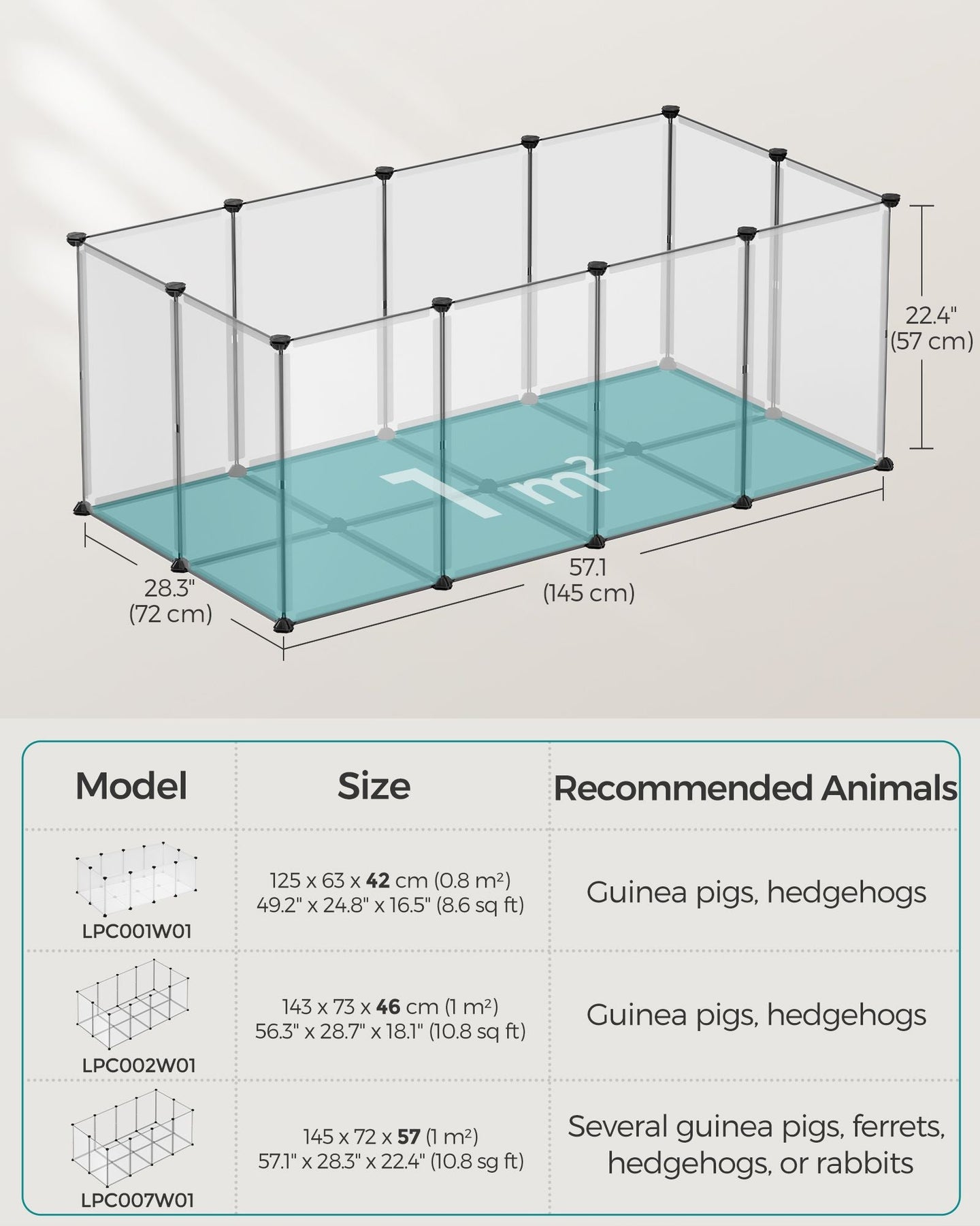 Pet Playpen - Metal - White - Adjustable DIY Enclosure with Floor