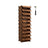 Shoe Rack - Plastic - Rustic Brown - 10-Slot Modular Storage Unit