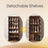 Modular Shoe Storage Shelf - 10-Tier with Doors - Plastic - Rustic Brown