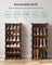 Shoe Rack - Plastic - Rustic Brown - 10-Slot Modular Storage Unit