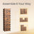 Modular Shoe Storage Shelf - 10-Tier with Doors - Plastic - Rustic Brown