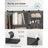 Shoe Rack - Plastic - Black - Modular 6-Slot Storage with Doors