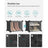 Shoe Rack - Plastic - Black - Modular 6-Slot Storage with Doors