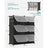 Shoe Rack - Plastic - Black - Modular 6-Slot Storage with Doors