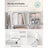 Shoe Rack - Plastic - White and Black - 6-Slot Modular Design with Doors