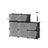 Modular Shoe Storage Cabinet - 8-Slot with Doors - Plastic - Black