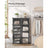 Modular Shoe Storage Cabinet - 8-Slot with Doors - Plastic - Black