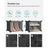 Modular Shoe Storage Cabinet - 8-Slot with Doors - Plastic - Black