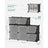 Modular Shoe Storage Cabinet - 8-Slot with Doors - Plastic - Black