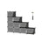Modular Shoe Rack - Plastic - Black - 10-Slot Interlocking Design with Doors