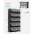 Modular Shoe Rack - Plastic - Black - 10-Slot Interlocking Design with Doors