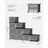 Modular Shoe Rack - Plastic - Black - 10-Slot Interlocking Design with Doors