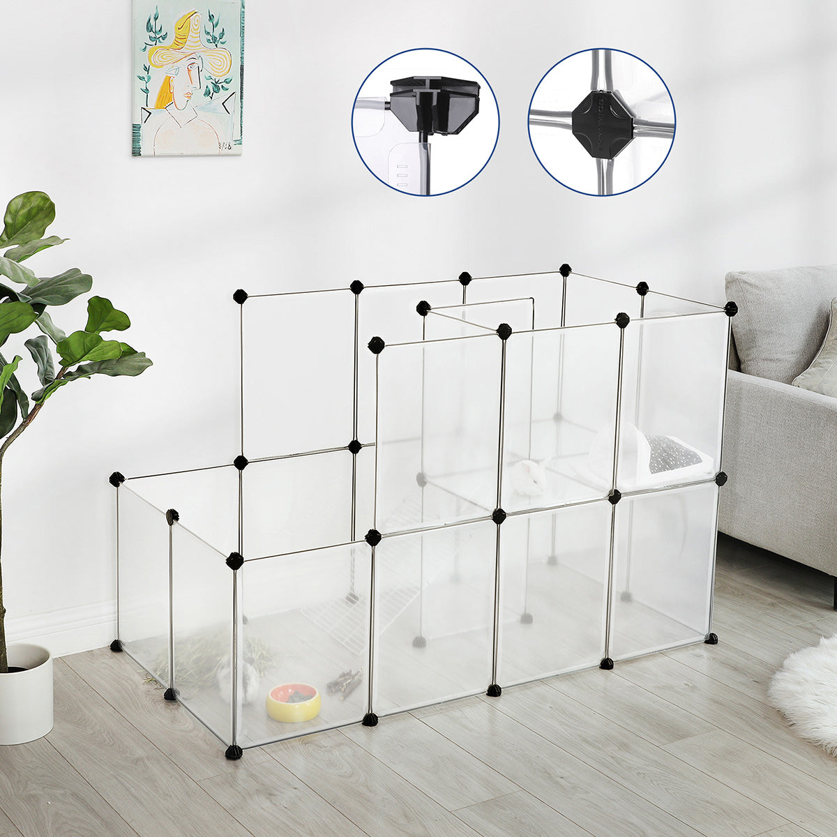 Modular Pet Playpen - Plastic - White - DIY Design