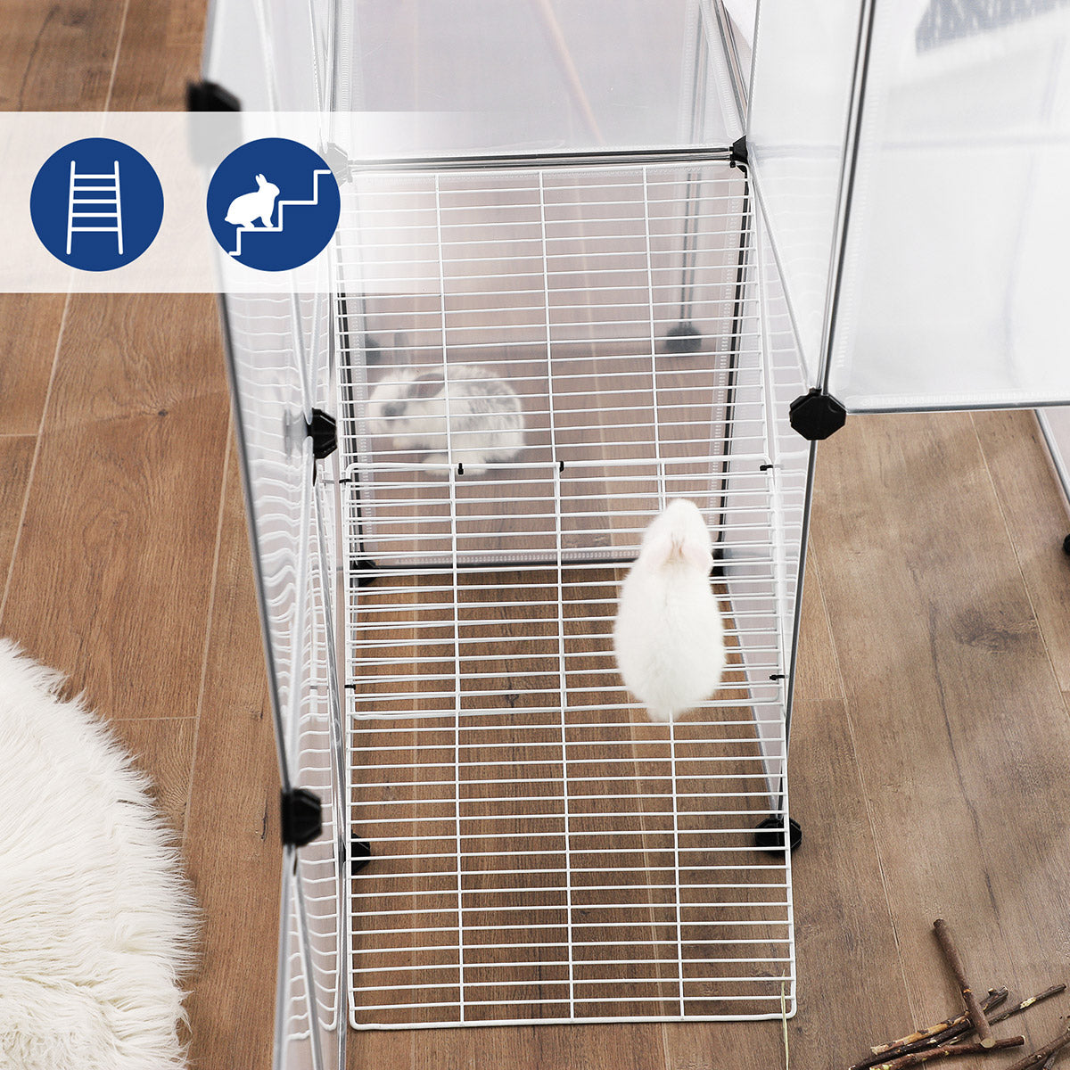 Modular Pet Playpen - Plastic - White - DIY Design