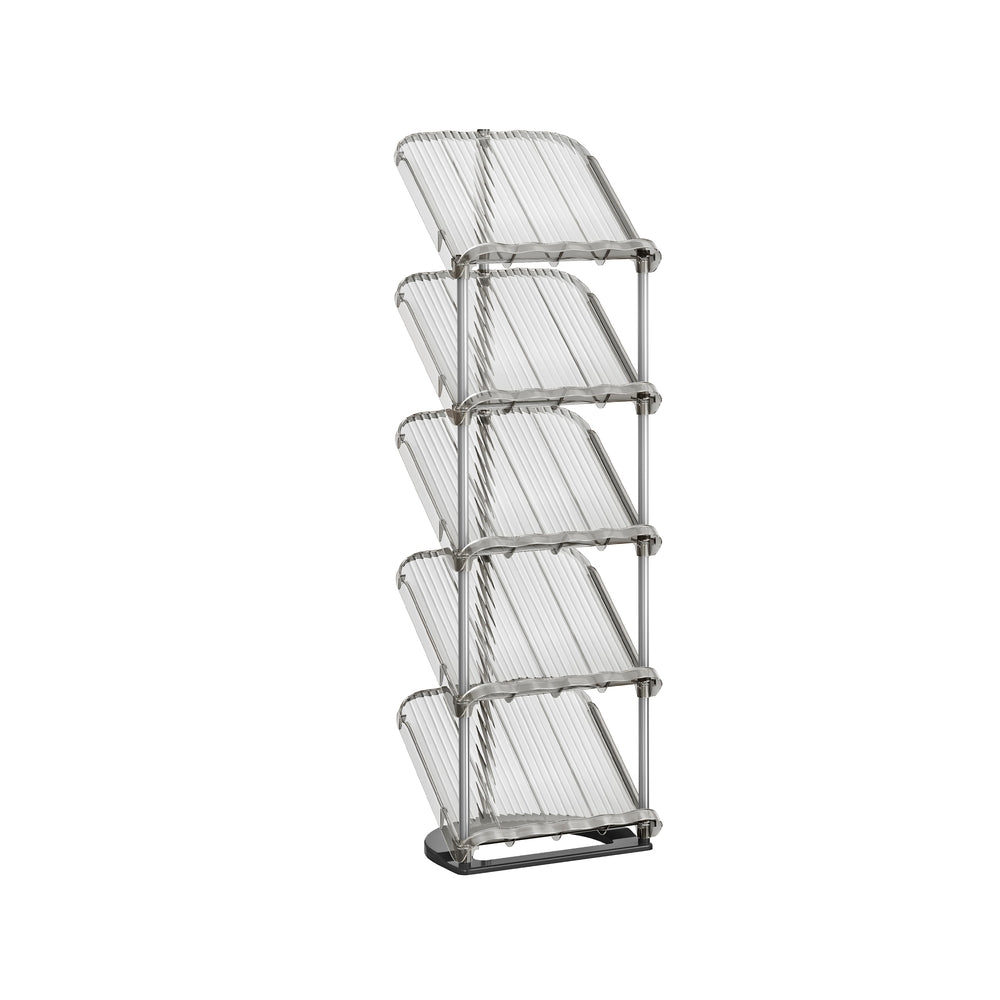 Shoe Rack - 5-Tier - PET Plastic - Slim Design
